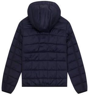 Lyle & Scott gewatteerde jas donkerblauw Jongens Nylon Capuchon Effen 140 146