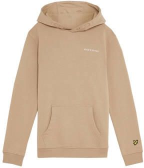 Lyle & Scott hoodie MLB2020V Sweater Beige Jongens Katoen Capuchon Effen 164 170