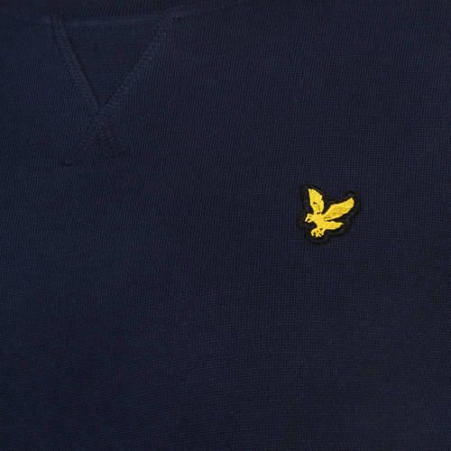 Lyle & Scott sweater met borduursels donkerblauw Jongens Katoen Ronde hals 122-128 - Foto 2
