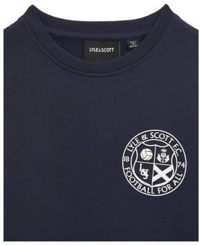 Lyle & Scott sweater met printopdruk donkerblauw Printopdruk 134 140