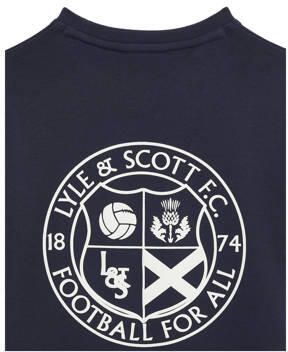 Lyle & Scott sweater met printopdruk donkerblauw Printopdruk 134 140 - Foto 2