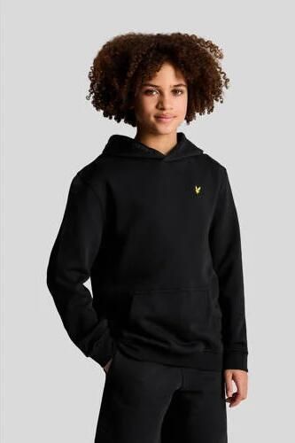 Lyle & Scott sweater zwart Jongens Katoen Capuchon Effen 110 116 - Foto 4