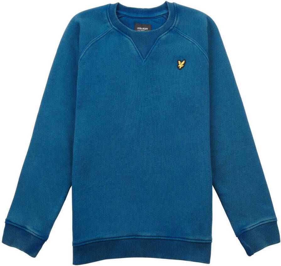 Lyle & Scott sweater blauw Effen 122-128 | Sweater van
