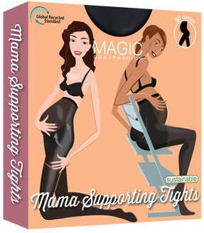 Magic bodyfashion zwangerschapspanty 80 denier zwart Dames Polyamide Effen 2XL