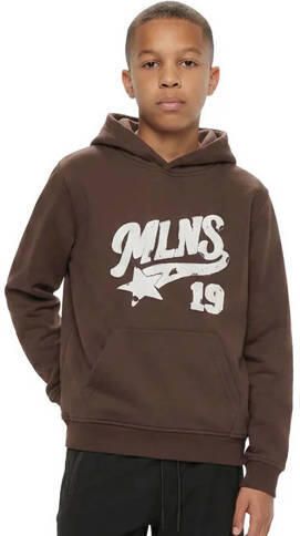 Malelions hoodie met print donkerbruin Sweater Printopdruk - Foto 3
