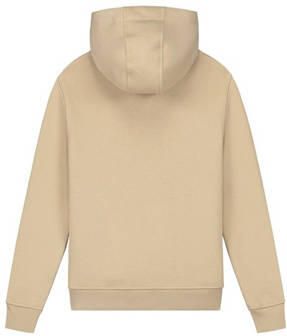 Malelions hoodie Striped Signature met printopdruk beige donkerblauw Sweater Jongens Katoen Capuchon 152