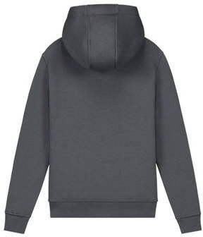 Malelions hoodie Striped Signature met printopdruk donkergrijs grijsblauw Sweater Jongens Katoen Capuchon 140