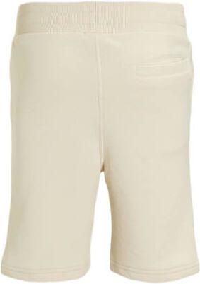 Malelions regular fit sweatshort Captain met logo beige Korte broek Jongens Katoen 140