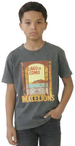 Malelions T-shirt grijs Jongens Katoen Ronde hals Printopdruk - Foto 3
