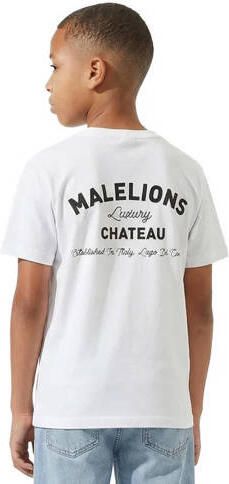 Malelions T-shirt met backprint wit Jongens Katoen Ronde hals Backprint - Foto 2