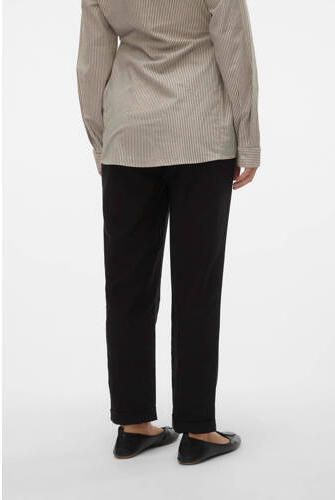 Mamalicious cropped regular fit zwangerschaps chino MLLORA zwart Broek Dames Polyester XXL - Foto 2