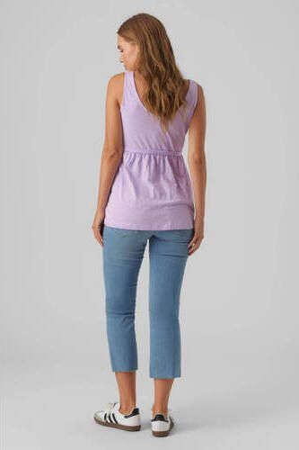Mamalicious cropped zwangerschapsjeans MLBION light blue denim Blauw Dames Stretchdenim 28-32 - Foto 4