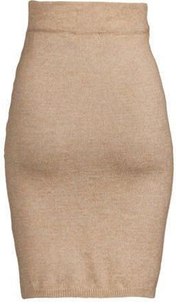 Mamalicious gebreide zwangerschapsrok MLNEWANNE van gerecycled polyester beige Dames Gerecycled polyester (duurzaam) S - Foto 3