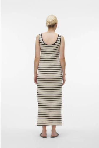 Mamalicious gestreepte zwangerschapsjurk MLEVAYD offwhite zwart Ecru Dames Katoen Ronde hals XL - Foto 2