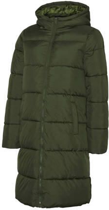 Mamalicious gewatteerde zwangerschapsjas jas MLURSA van gerecycled polyester olijfgroen Dames Gerecycled polyester (duurzaam) Capuchon XL - Foto 3