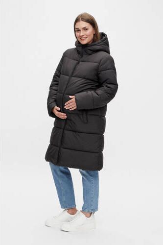 Mamalicious gewatteerde zwangerschapsjas winter MLURSA van gerecycled polyester zwart XL - Foto 5