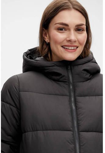 Mamalicious gewatteerde zwangerschapsjas winter MLURSA van gerecycled polyester zwart XL - Foto 3