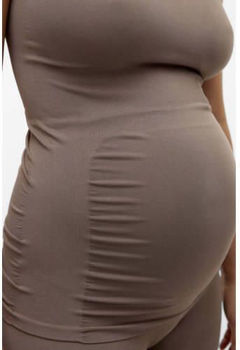 Mamalicious Hemd Beige Dames Polyamide Ronde hals Effen - Foto 3