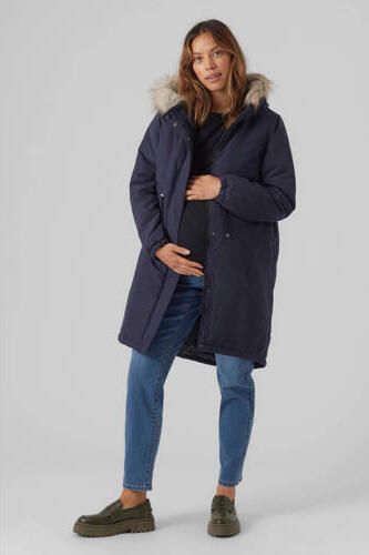 Mamalicious Lange zwangerschapsjas met tunnelkoord model 'Jessi' - Foto 3