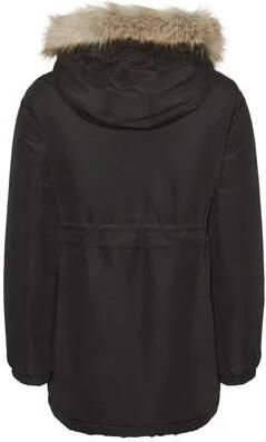 Mamalicious jas MLJESSI van gerecycled polyester zwart Dames Gerecycled polyester (duurzaam) Capuchon S - Foto 4