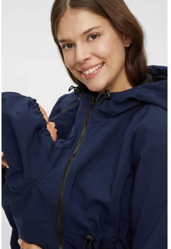 Mamalicious loose fit draagjas MLSHELLA donkerblauw Dames Polyester Capuchon 42 (XL) - Foto 2