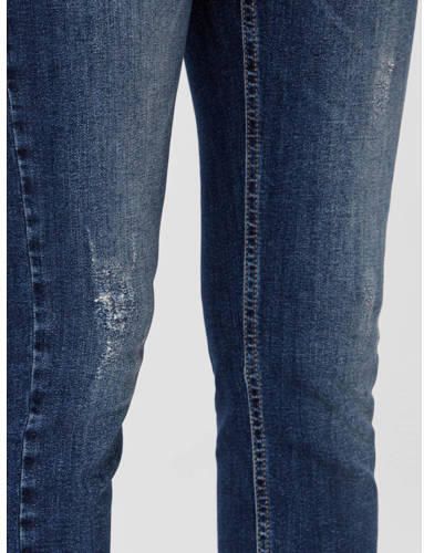 Mamalicious low waist slim fit zwangerschapsjeans MLHAMPSHIRE stonewashed Blauw Dames Stretchdenim 26-34 - Foto 3
