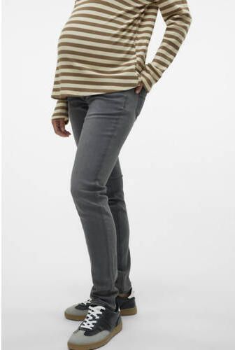 Mamalicious low waist slim fit zwangerschapsjeans MLLOLA grijs Dames Denim 26-32 - Foto 5