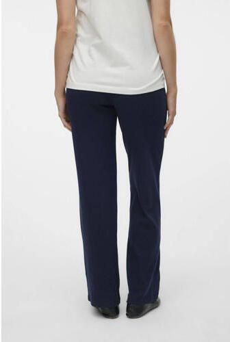 Mamalicious relaxed broek MLEMILY donkerblauw Dames Katoen Effen XXL