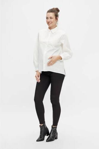 Mamalicious skinny zwangerschapsjeans MLLUCY zwart Dames Viscose Effen XL - Foto 4