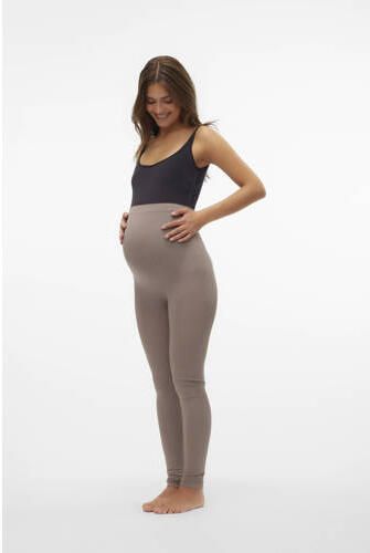 Mamalicious skinny zwangerschapslegging MLTIA Broek Bruin Dames Polyamide L XL - Foto 3