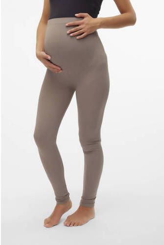 Mamalicious skinny zwangerschapslegging MLTIA Broek Bruin Dames Polyamide L XL
