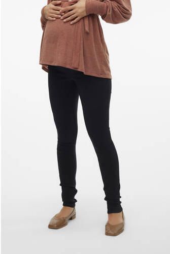 Mamalicious slim fit broek MLMEMPHIS zwart Dames Viscose Effen XXL - Foto 2