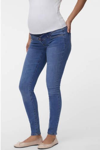 MAMALICIOUS slim fit zwangerschapsjeans MLMILA medium blue denim Blauw Dames Stretchdenim maat XL - Foto 4