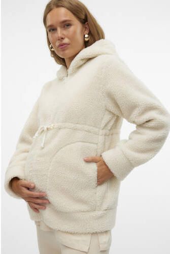 Mamalicious teddy zwangerschapsjas MLRACHEL ecru Effen XXL - Foto 4