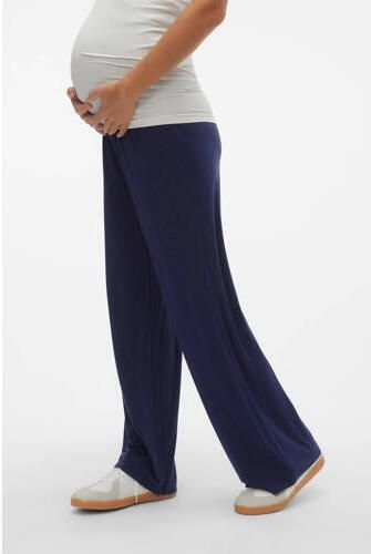 Mamalicious wide leg broek MLALISON kobaltblauw Dames Viscose Effen XL - Foto 3