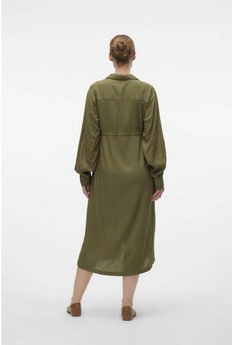 Mamalicious zwangerschaps- en voedingsjurk MLIMAN groen Dames Viscose Klassieke kraag XXL - Foto 4