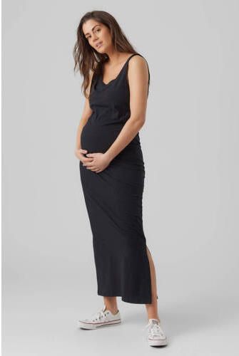 Mamalicious zwangerschaps- en voedingsjurk MLMIA zwart Dames Stretchkatoen Ronde hals XL - Foto 2