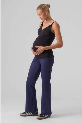 Mamalicious zwangerschaps- en voedingssinglet MLILJA zwart Dames Nylon V-hals L XL - Foto 3