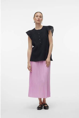 Mamalicious zwangerschaps- en voedingstop MLJUANA zwart Blouse Dames Katoen Ronde hals XXL - Foto 3
