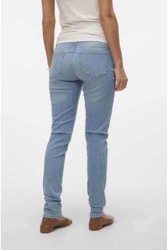 Mamalicious zwangerschaps skinny jeans MLOLIVIA light blue denim Effen 34-32 (XS) - Foto 3