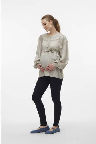 Mamalicious zwangerschapsblousetop MLZIARA lichtgrijs Dames Viscose Ronde hals XXL