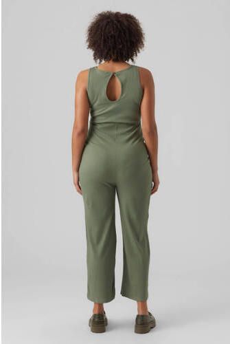 Mamalicious zwangerschapsjumpsuit MLZITTA groen Dames Stretchkatoen Ronde hals XL - Foto 2