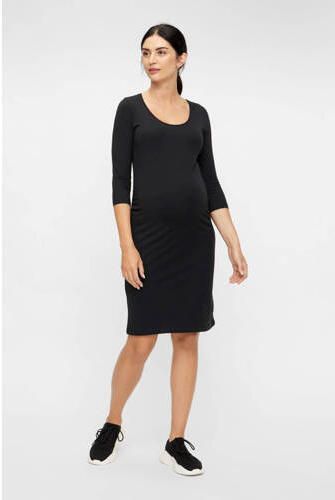 Mamalicious zwangerschapsjurk LEA met biologisch katoen zwart Effen XL - Foto 3