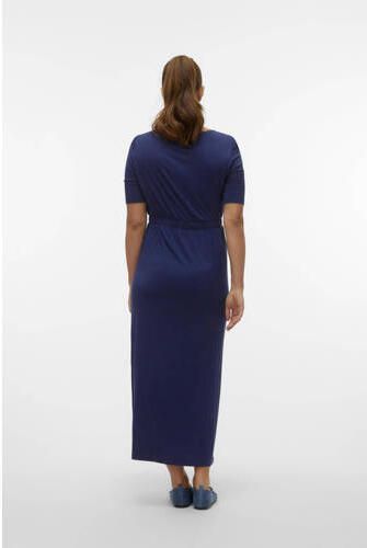 Mamalicious zwangerschapsjurk MLALISON donkerblauw Dames Viscose Ronde hals XL