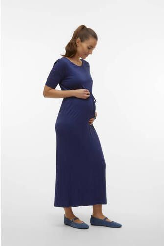 Mamalicious zwangerschapsjurk MLALISON donkerblauw Dames Viscose Ronde hals XL - Foto 2