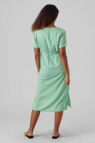 Mamalicious zwangerschapsjurk MLMISTY lichtgroen Dames Viscose V-hals Effen XL - Foto 2