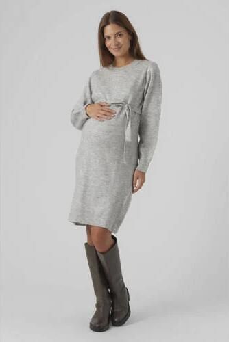 Mamalicious zwangerschapsjurk MLNEWANNE Grijs Dames Polyester Ronde hals XXL - Foto 3