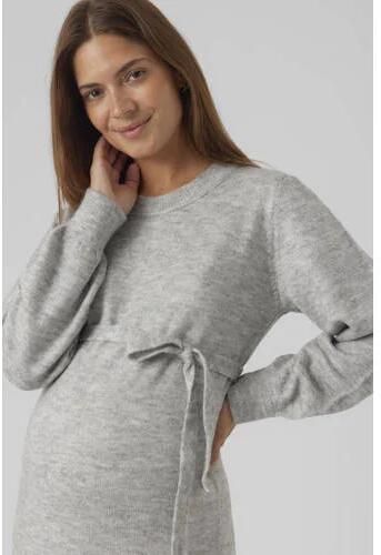 Mamalicious zwangerschapsjurk MLNEWANNE Grijs Dames Polyester Ronde hals XXL