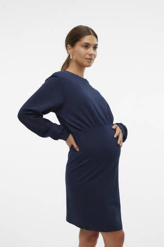 Mamalicious zwangerschapsjurk MLSINE donkerblauw Dames Katoen Ronde hals XXL - Foto 4