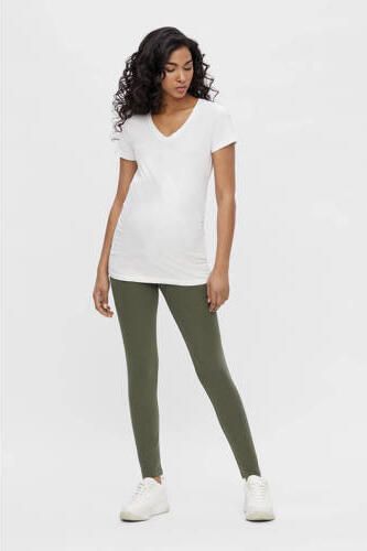 Mamalicious zwangerschapslegging set van 2 kaki zwart Broek Dames Stretchkatoen XS - Foto 3